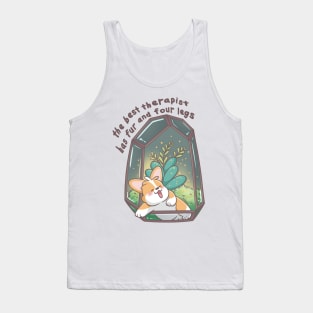 The Best Therapist Has Fur and Four Legs Corgi Magic Glow Terrarium Tank Top